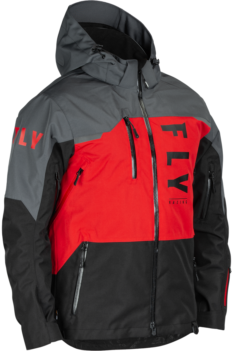 CARBON JACKET BLACK/GREY/RED LG – Avalanche Motorsports