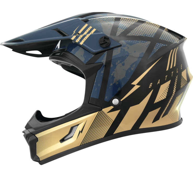 T710X Battle Helmet Blue/Gold – Avalanche Motorsports